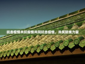 抗击疫情共抗疫情共同抗击疫情，共筑防线力量