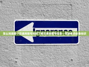 怎么知道那个交通岗限号如何了解交通岗限号信息—驾驶者的必备知识