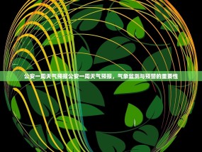 公安一周天气预报公安一周天气预报，气象监测与预警的重要性