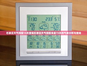 石家庄天气预报15天查询石家庄天气预报未来15天的气象分析与查询