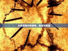 分界疫情分界疫情，挑战与希望