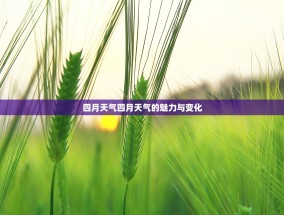 四月天气四月天气的魅力与变化