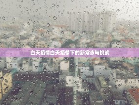 白天疫情白天疫情下的新常态与挑战