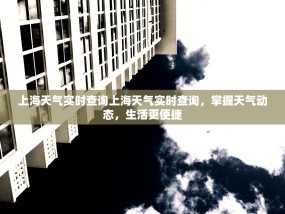 上海天气实时查询上海天气实时查询，掌握天气动态，生活更便捷