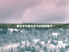 都兰天气都兰天气的独特魅力
