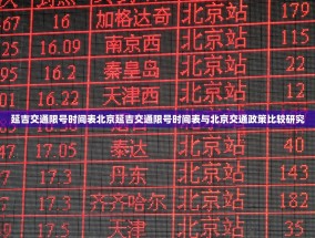 延吉交通限号时间表北京延吉交通限号时间表与北京交通政策比较研究
