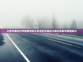 大庆交通出行市区限号吗大庆市区交通出行现状及限号措施探讨