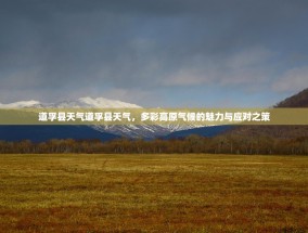 道孚县天气道孚县天气，多彩高原气候的魅力与应对之策
