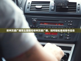 郑州交通广播怎么查限号郑州交通广播，如何轻松查询限号信息