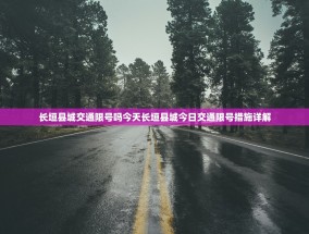 长垣县城交通限号吗今天长垣县城今日交通限号措施详解