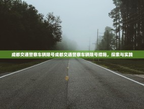 成都交通警察车辆限号成都交通警察车辆限号措施，探索与实践