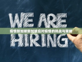 疫情新加坡新加坡应对疫情的挑战与策略
