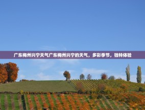 广东梅州兴宁天气广东梅州兴宁的天气，多彩季节，独特体验