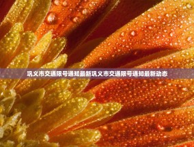 巩义市交通限号通知最新巩义市交通限号通知最新动态