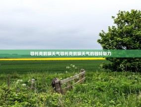 鄂托克前旗天气鄂托克前旗天气的独特魅力