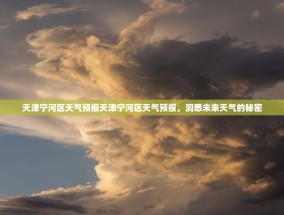 天津宁河区天气预报天津宁河区天气预报，洞悉未来天气的秘密