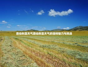 西伯利亚天气西伯利亚天气的独特魅力与挑战