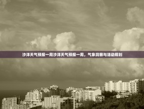 沙洋天气预报一周沙洋天气预报一周，气象洞察与活动规划