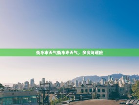 衡水市天气衡水市天气，多变与适应