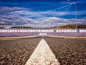 交通限号通知怎么查询的交通限号通知查询指南，轻松掌握最新动态，避免违规出行