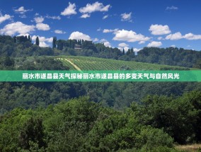 丽水市遂昌县天气探秘丽水市遂昌县的多变天气与自然风光