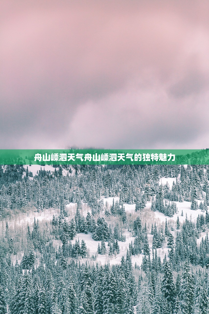 舟山嵊泗天气舟山嵊泗天气的独特魅力  第1张