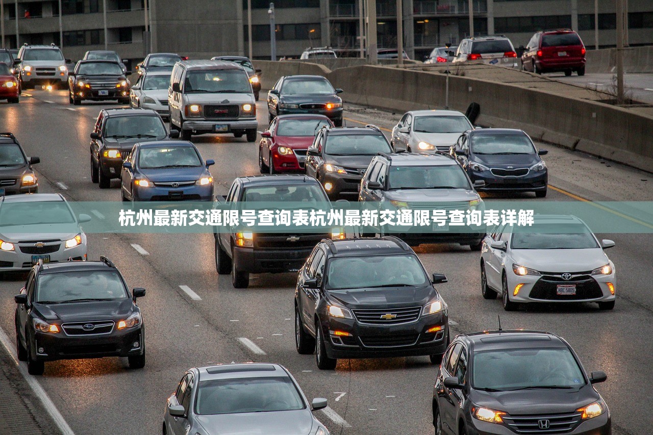 杭州最新交通限号查询表杭州最新交通限号查询表详解  第1张