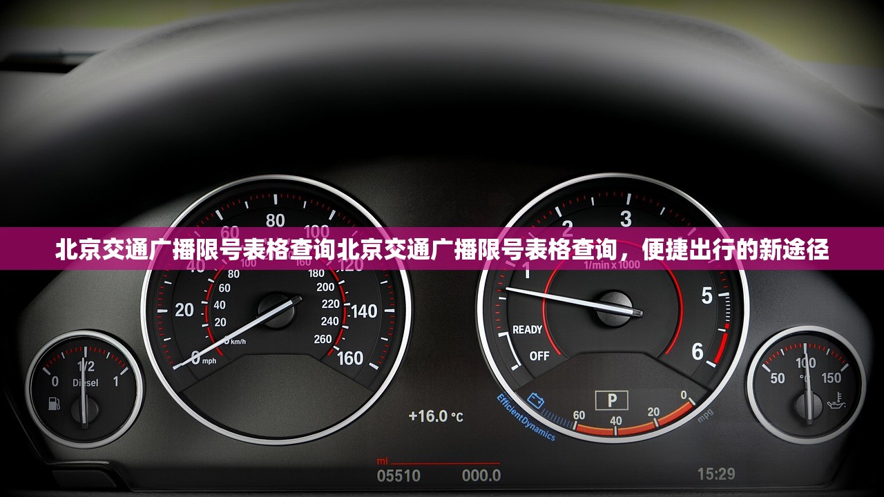 北京交通广播限号表格查询北京交通广播限号表格查询,便捷出行的新途径 第1张 北京交通广播限号表格查询北京交通广播限号表格查询,便捷出行的新途径 第1张