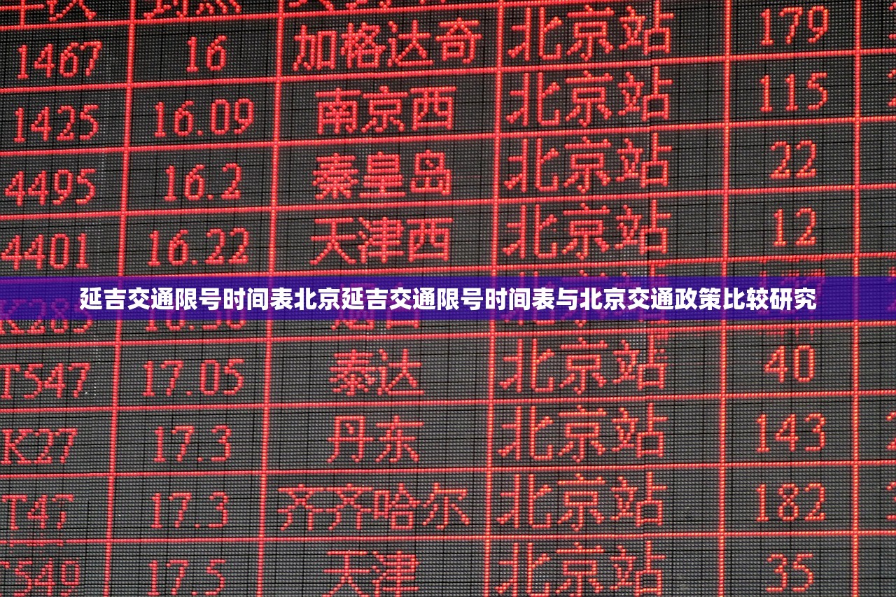 延吉交通限号时间表北京延吉交通限号时间表与北京交通政策比较研究  第1张