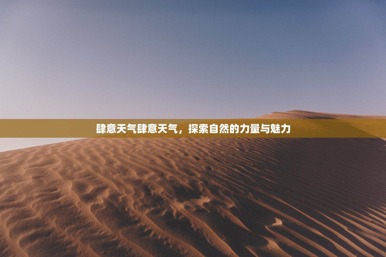 肆意天气肆意天气，探索自然的力量与魅力  第1张